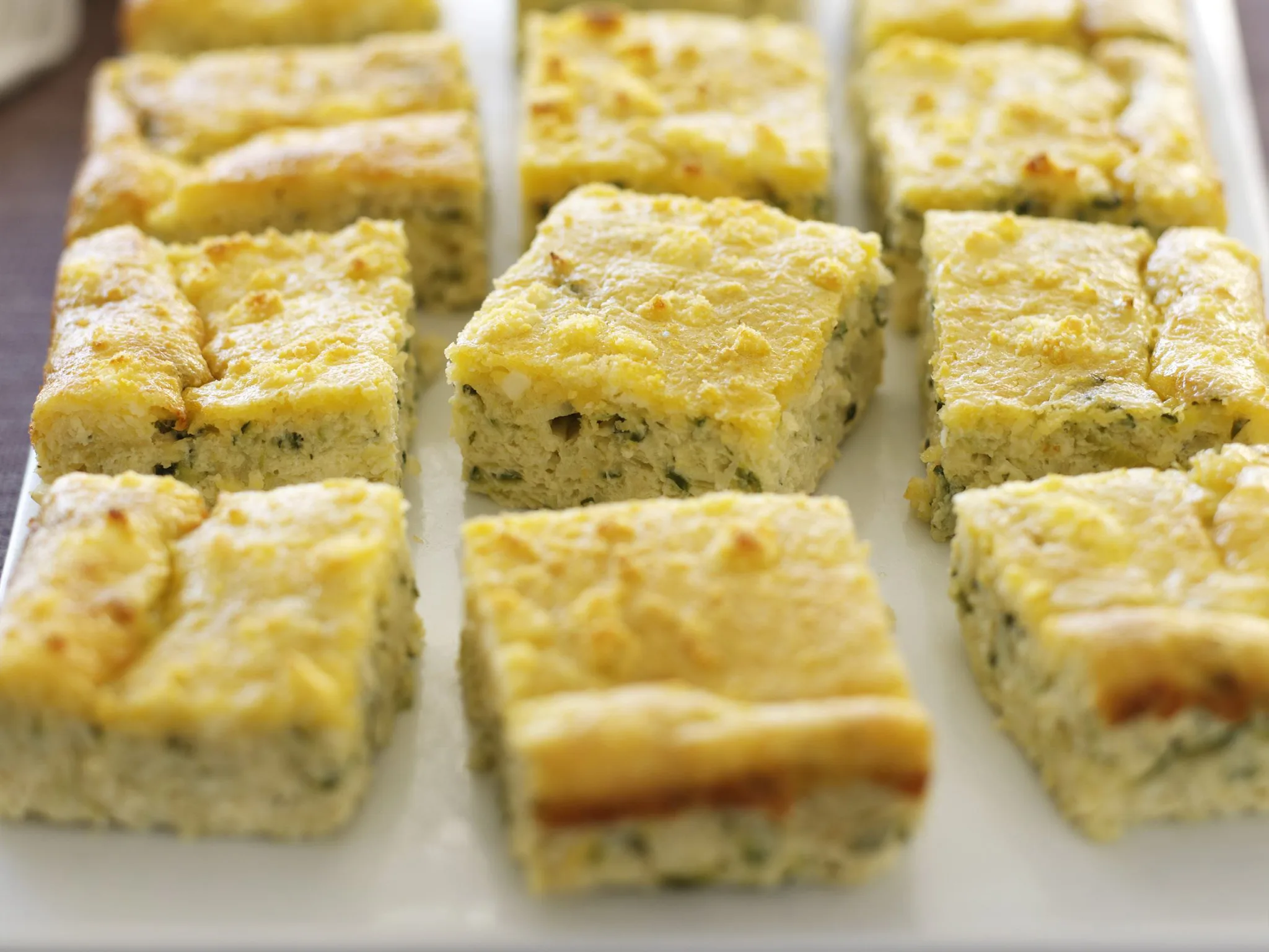 zucchini, leek and fetta frittata