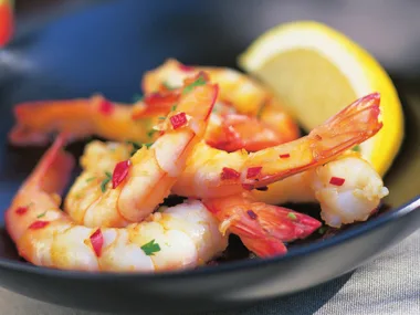 stir-fried garlic prawns