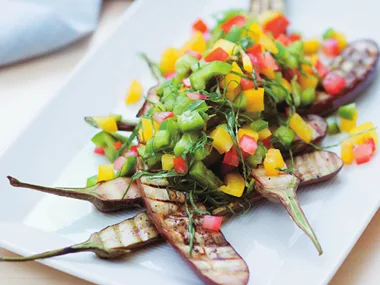 eggplant with salsa fresca