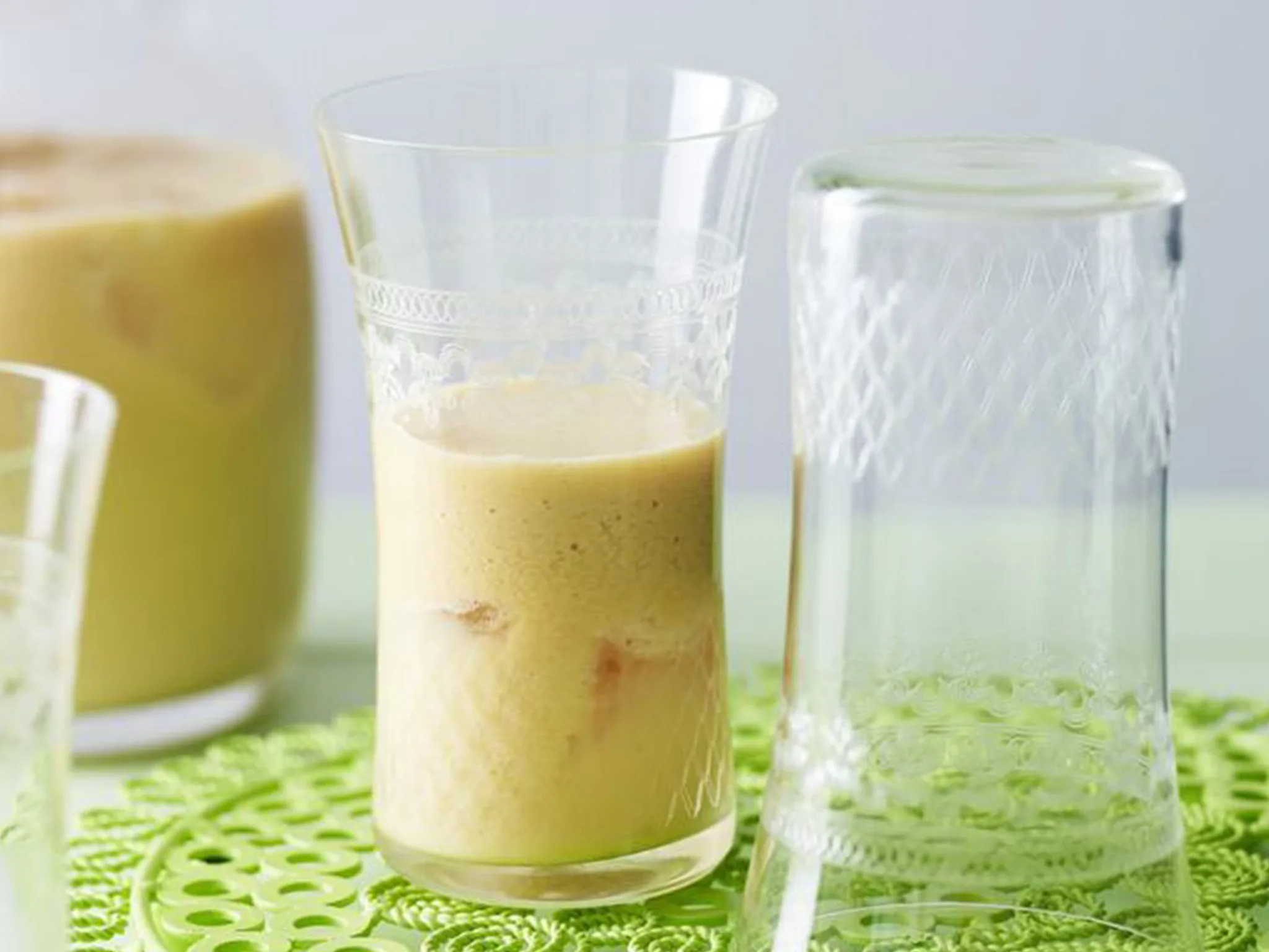 green apple and rosewater milk