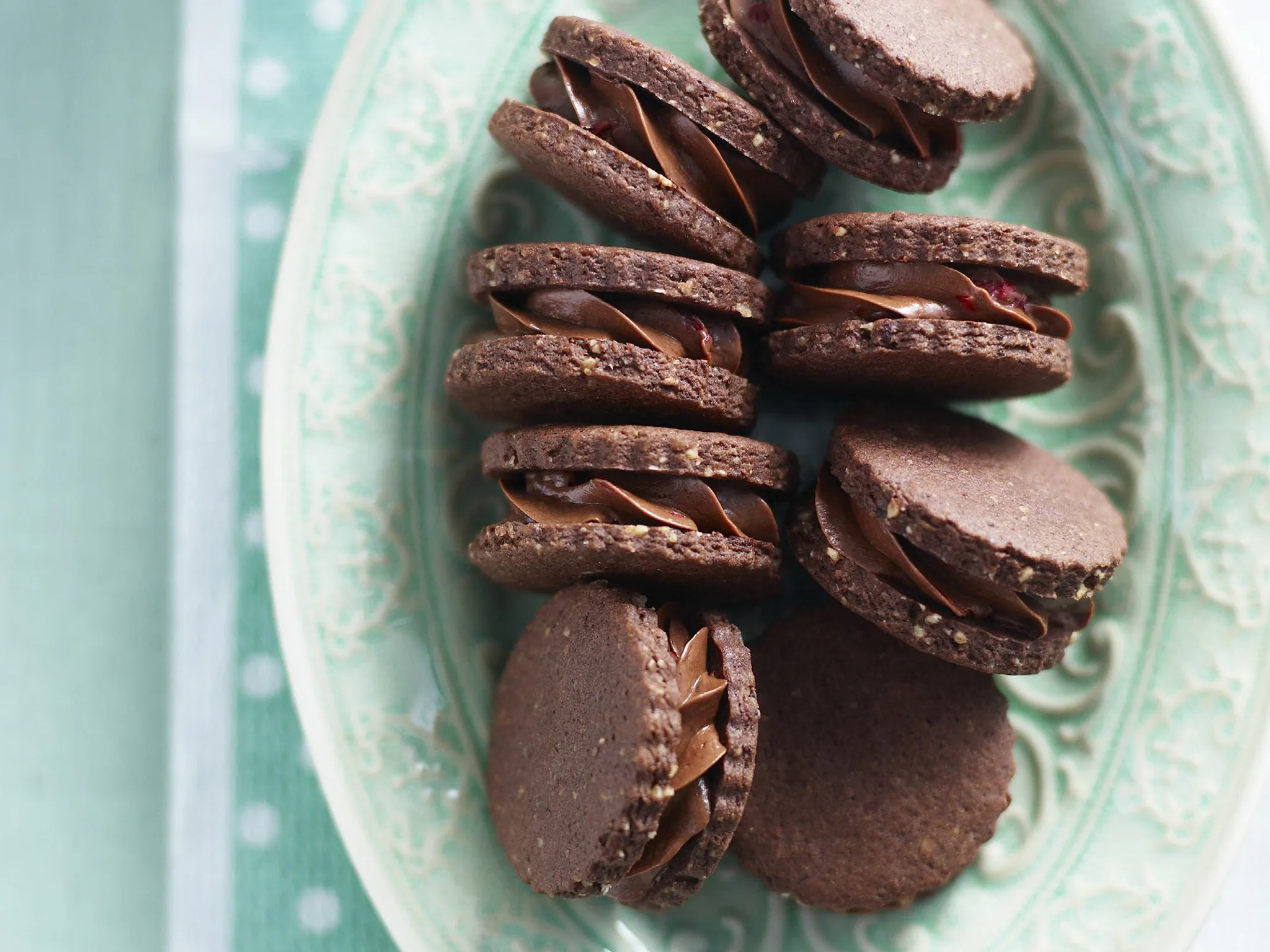 hazelnut moments with   choc berry filling