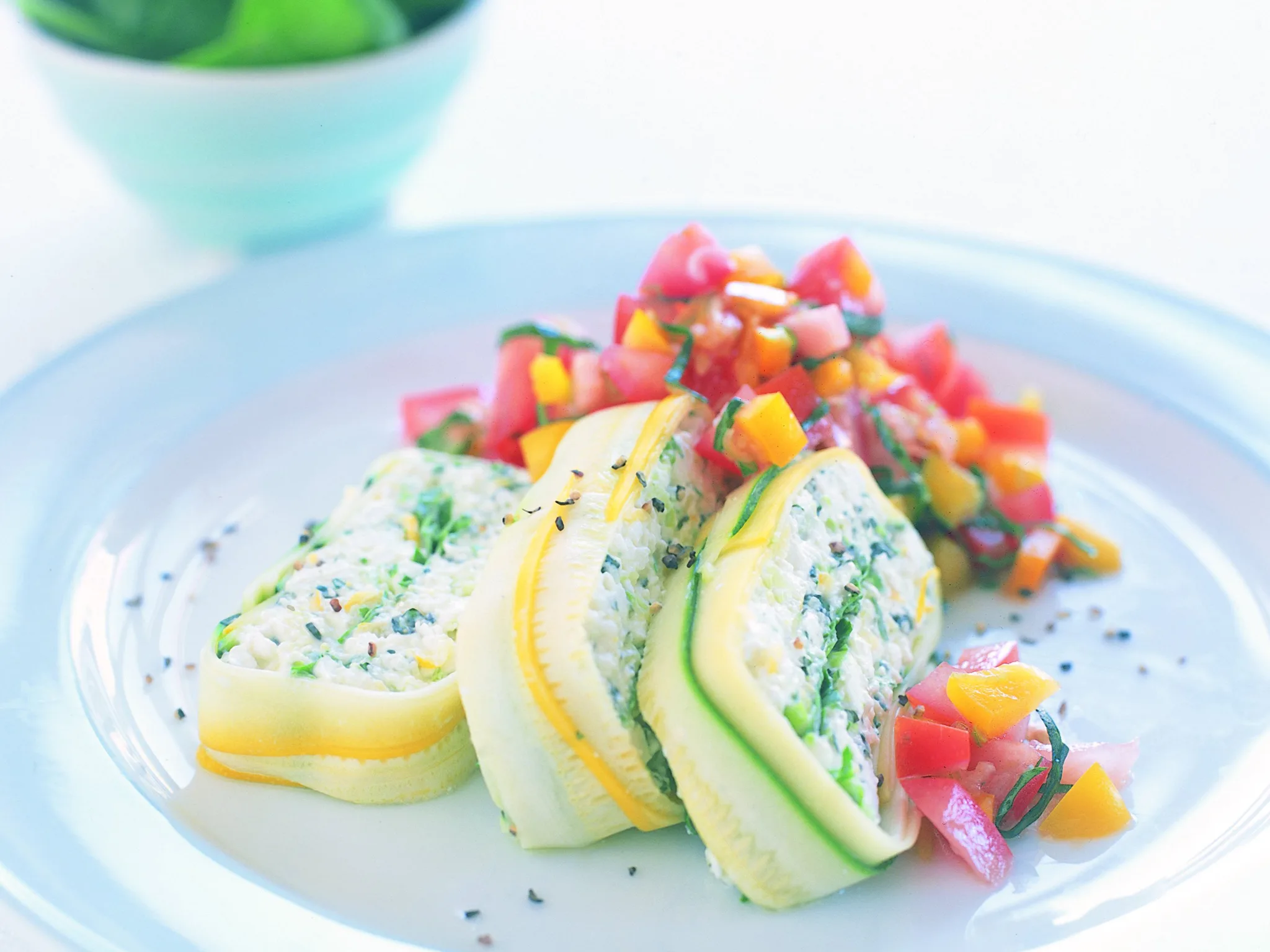 vegetable and cottage cheese terrine