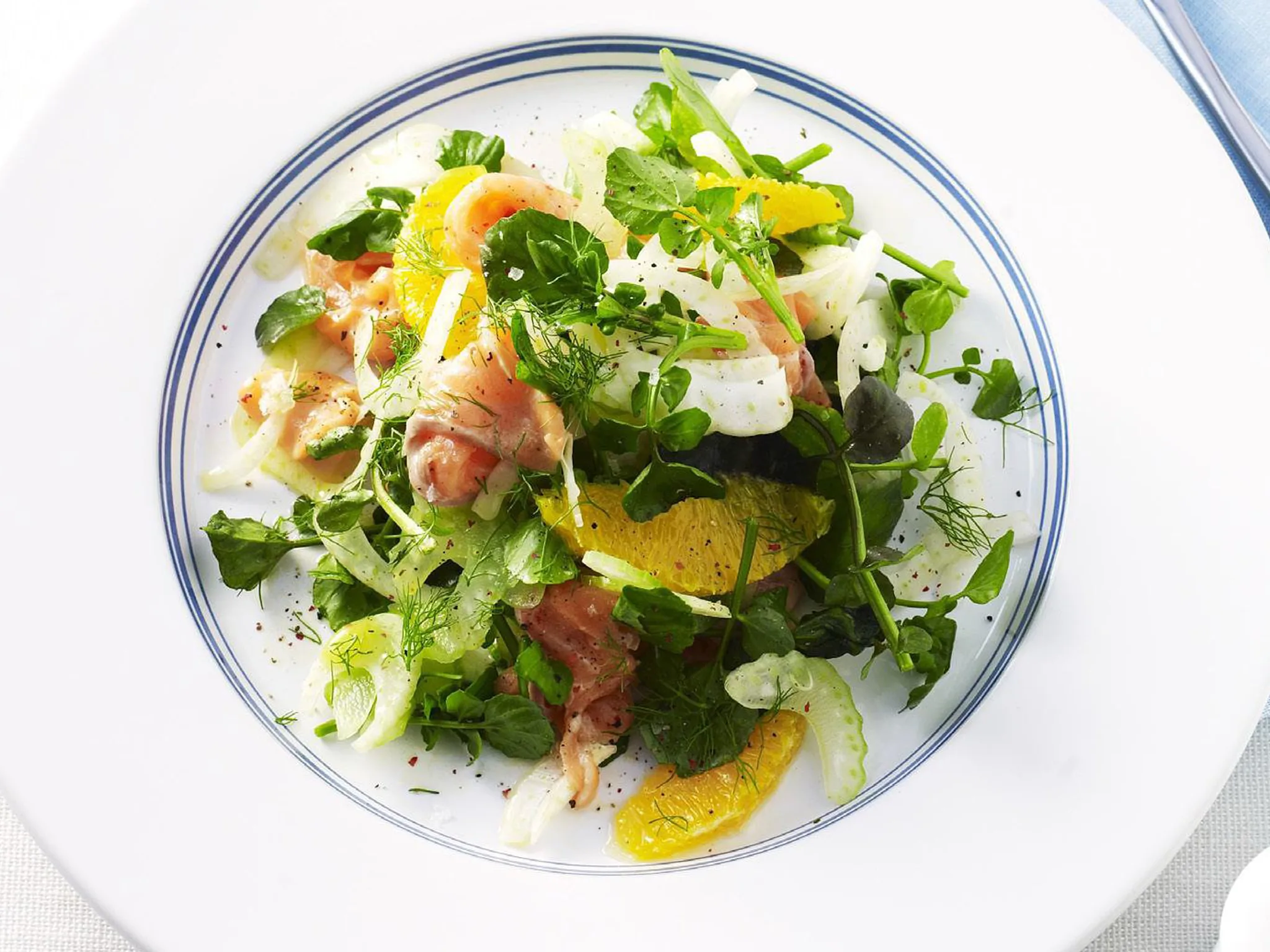 salmon, orange and fennel salad