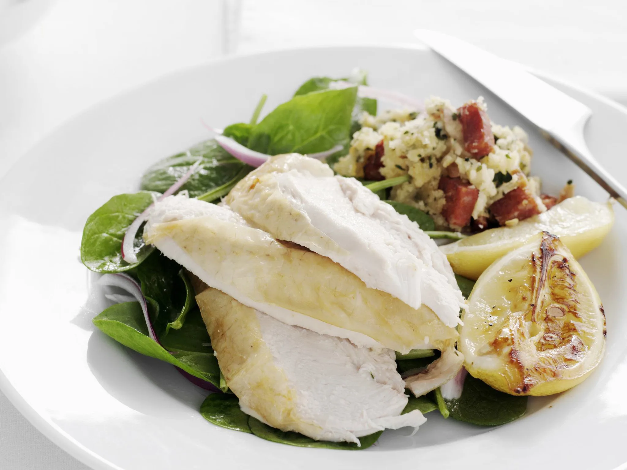 Chorizo-stuffed roast chicken