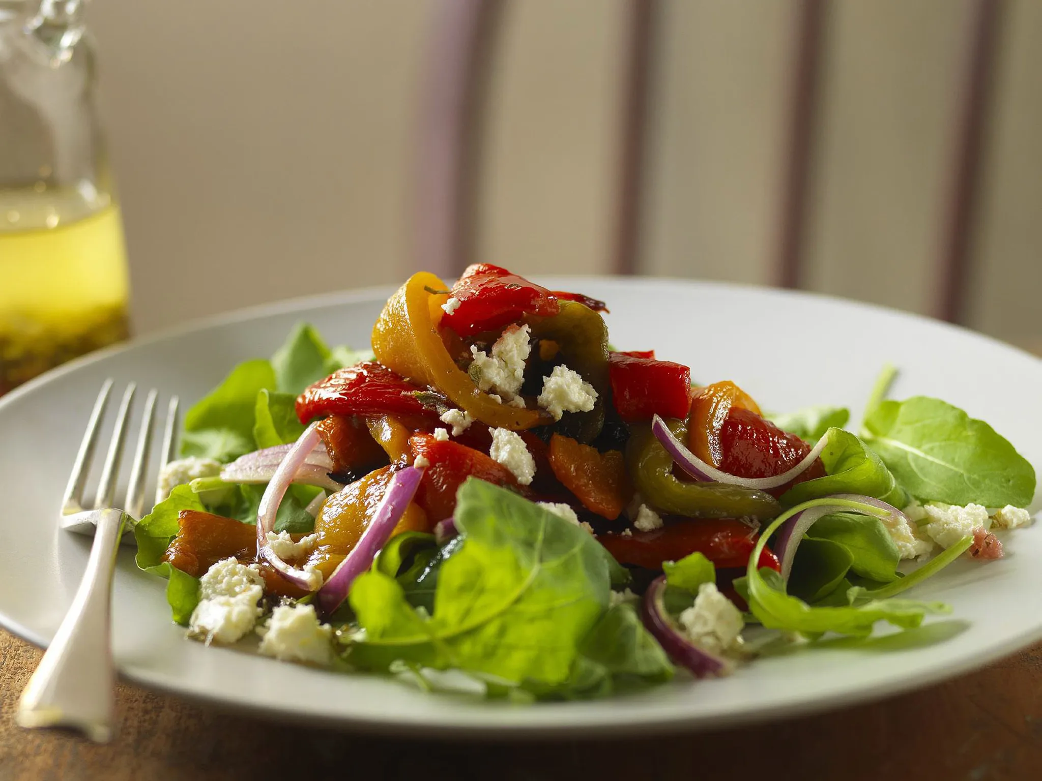 roasted capsicum and ricotta salad