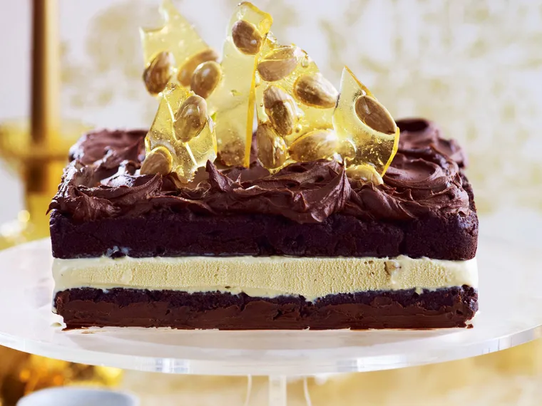 choc-caramel brownie ice-cream sandwich