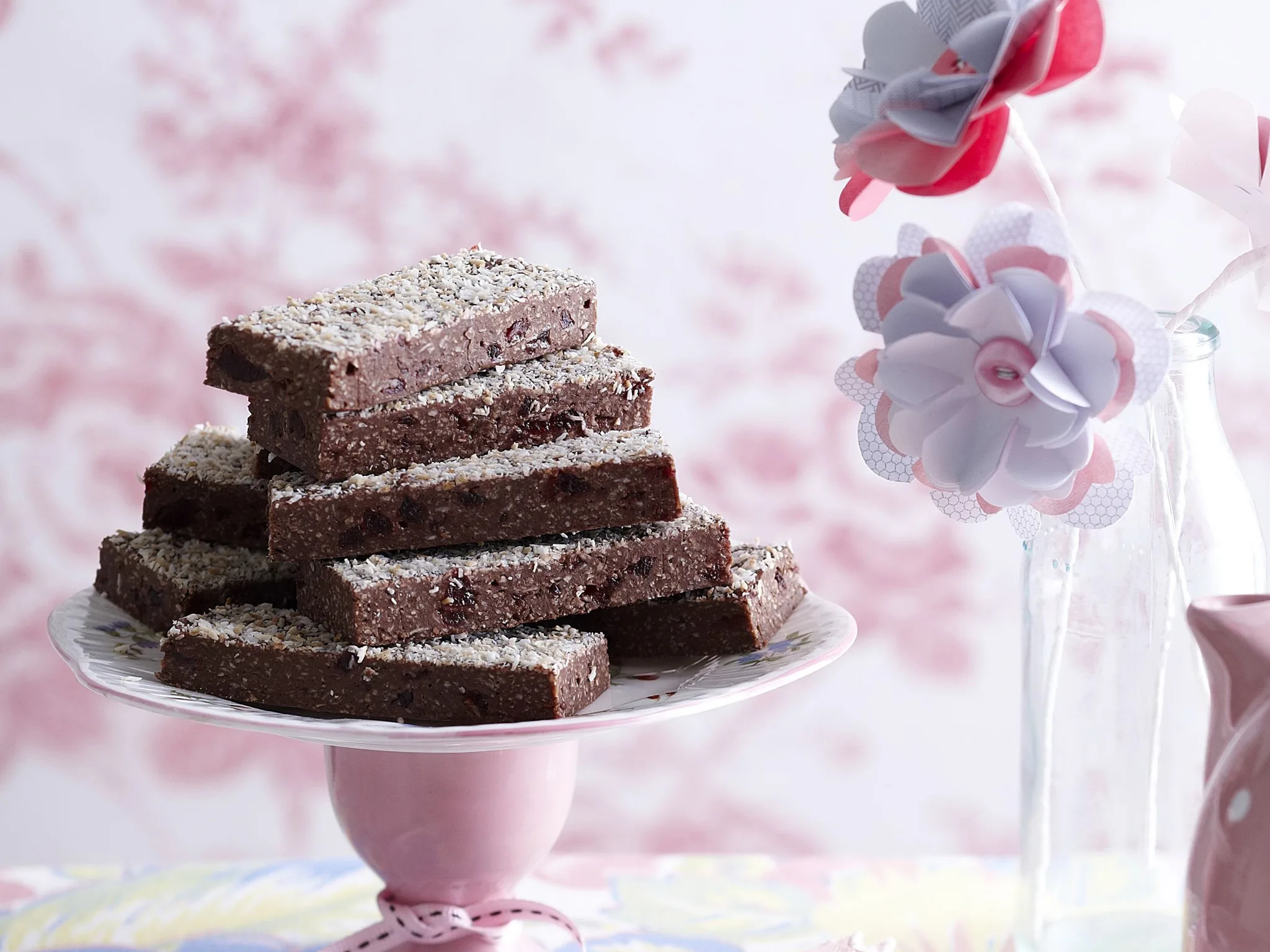 coconut cherry slice