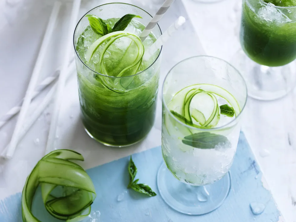 cucumber basil gimlet