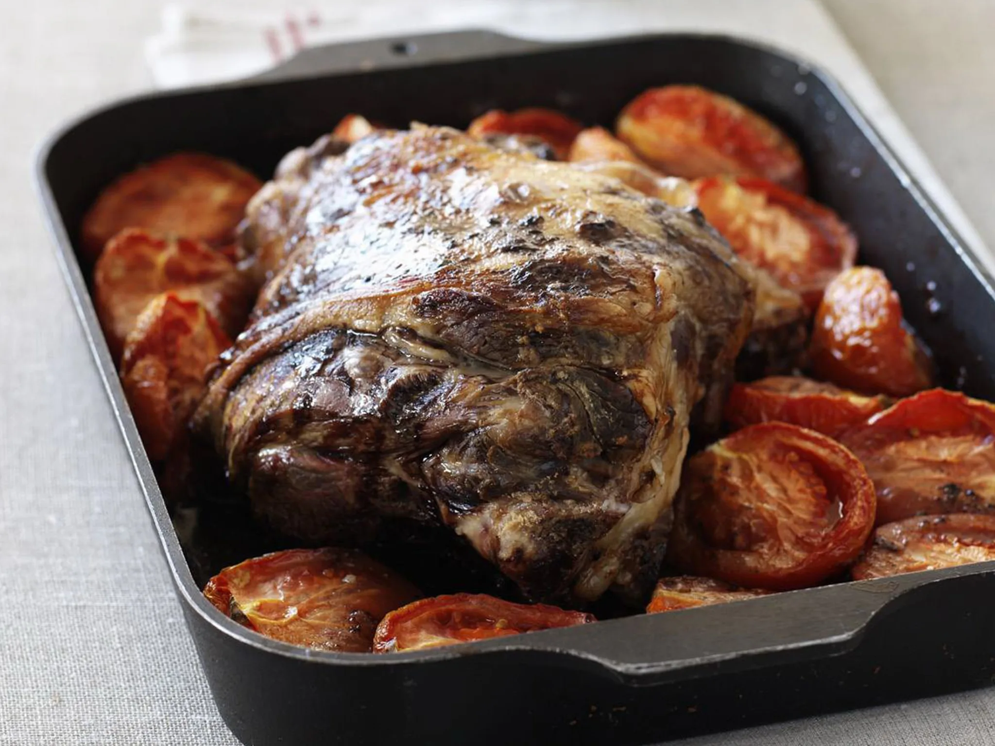 port and balsamic slow-roasted lamb