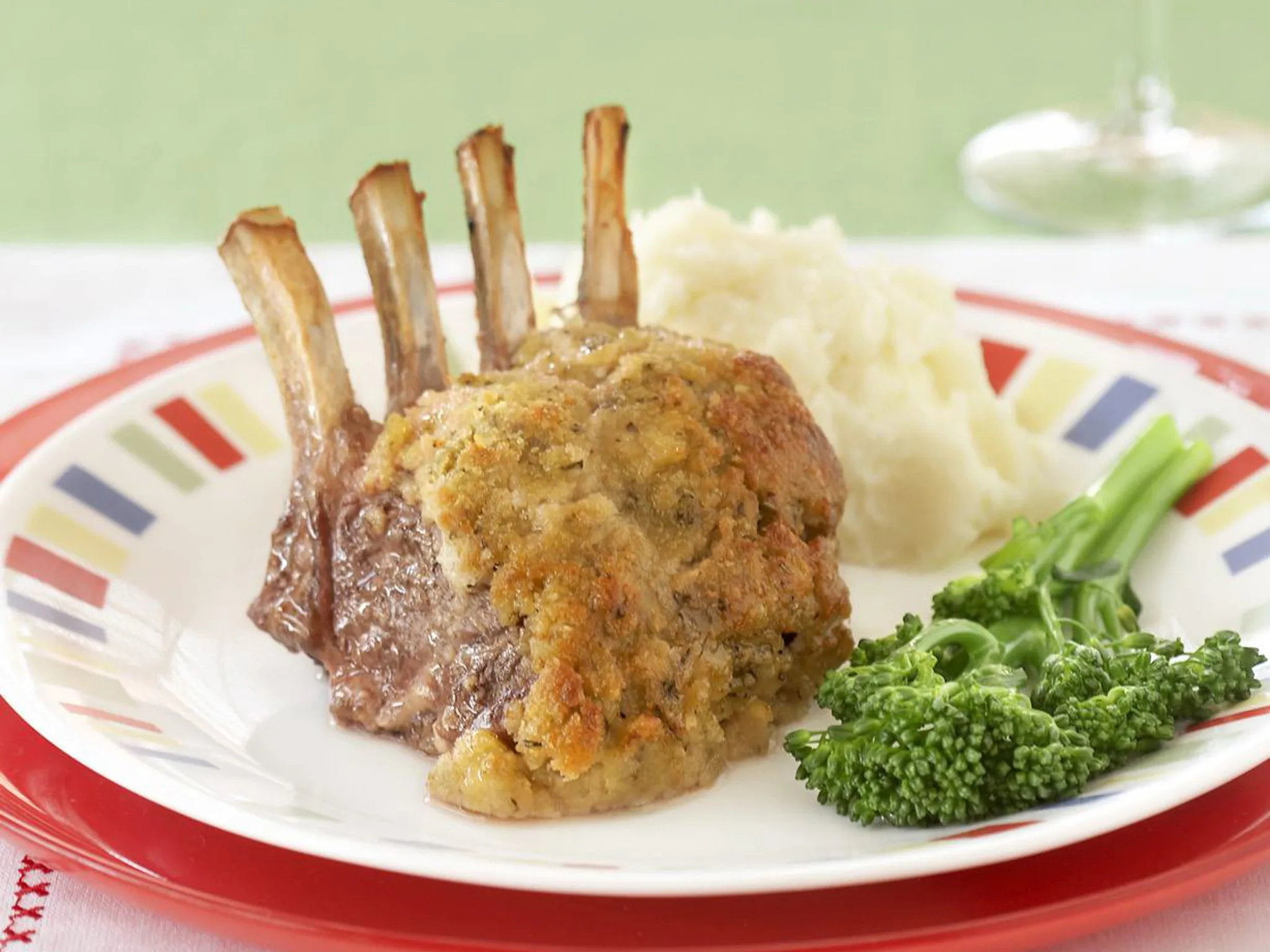 LAMB RACKS WITH PESTO CRUST