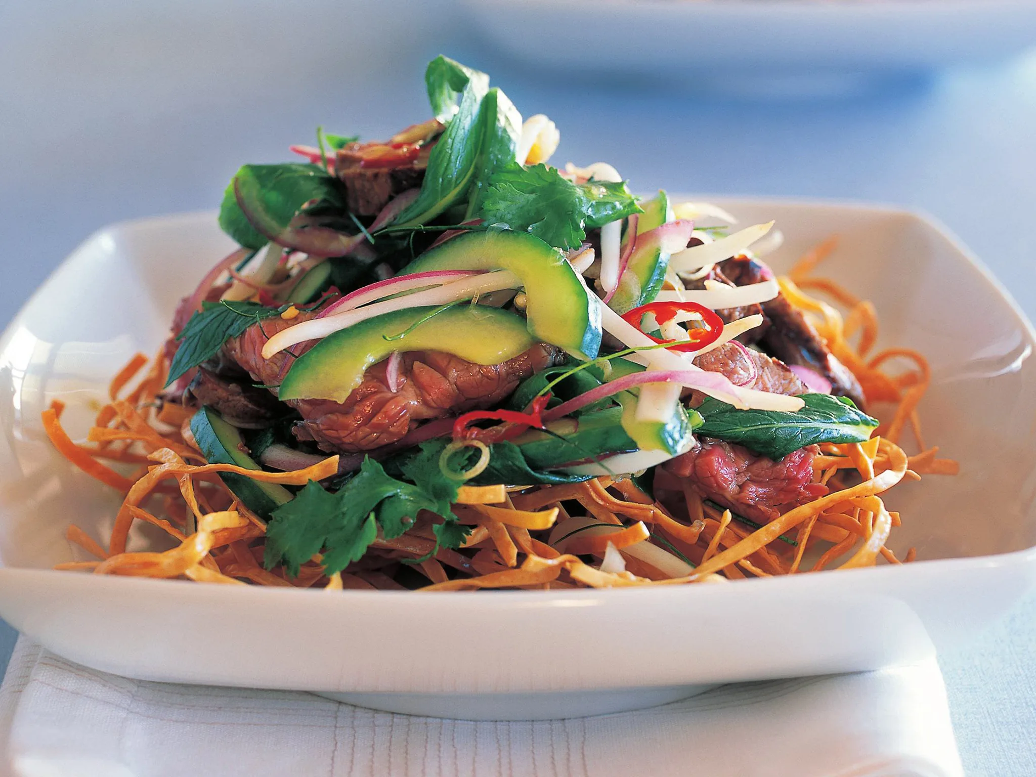thai beef and noodle salad
