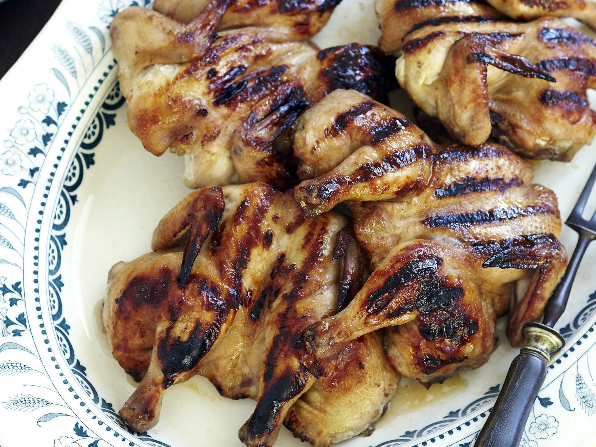 barbecued butterflied chicken with nam jim