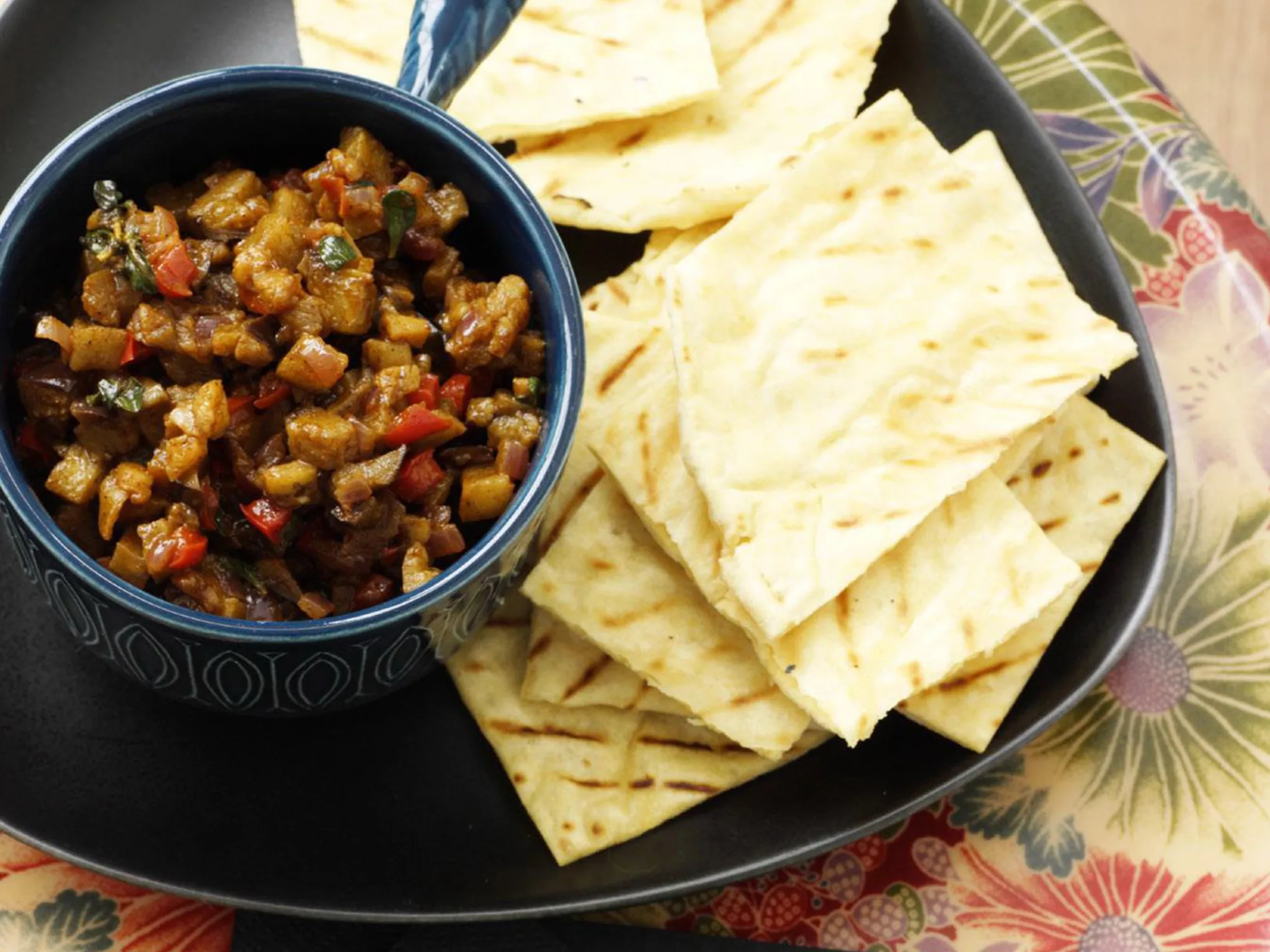 Smoked eggplant and capsicum jam