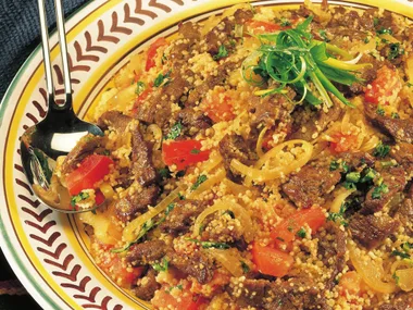 curried beef and couscous