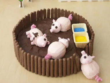 pigs in mud