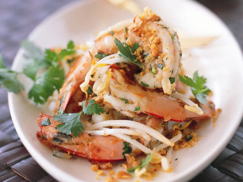 Thai prawns with garlic