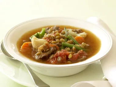 RICH BEEF AND LENTIL SOUP