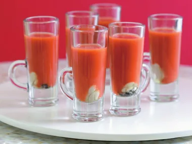 gazpacho with oysters