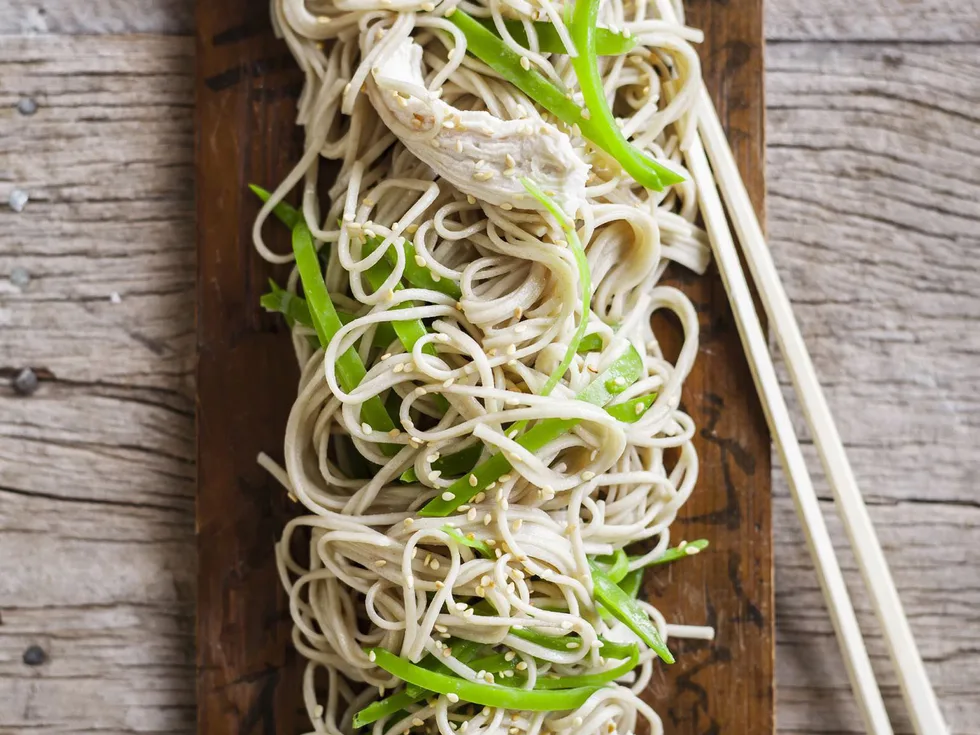 POACHED CHICKEN SOBA NOODLE SALAD