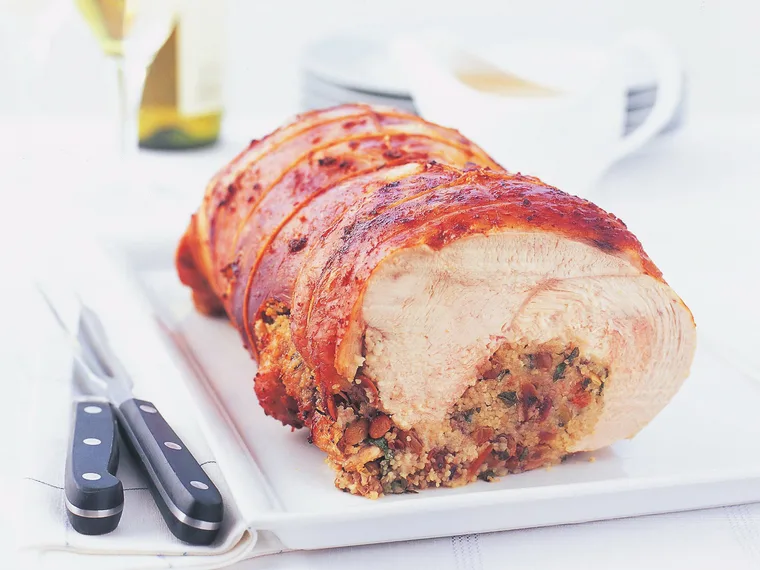 boned turkey buffé with couscous stuffing