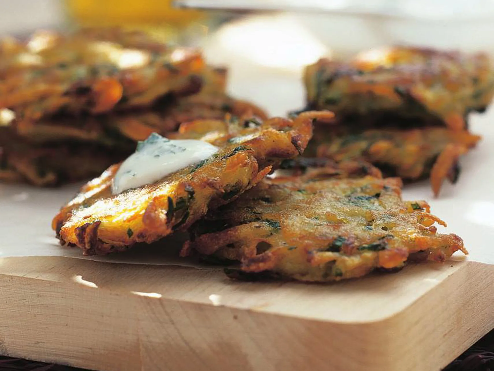 zucchini, potato and herb fritters