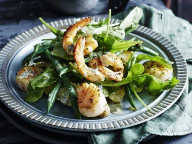 WARM POTATO,PRAWN & SCALLOP SALAD