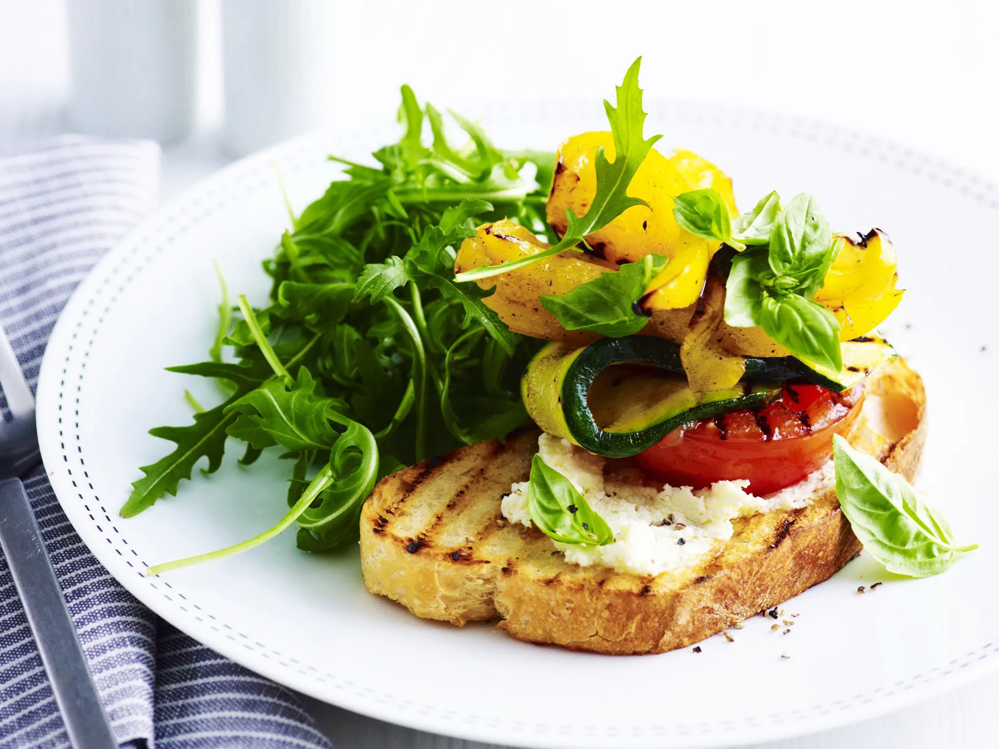 grilled vegetables with ricotta