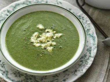 spinach soup with fetta