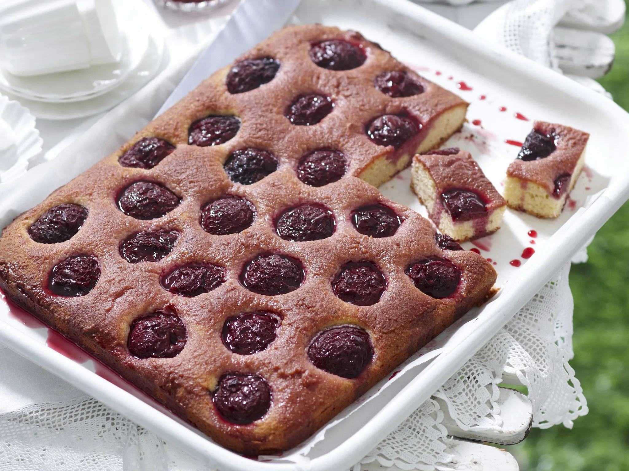 plum and almond slice