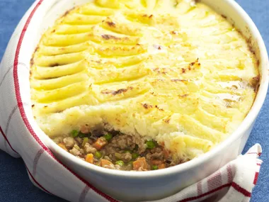 chicken pie with parsnip mash