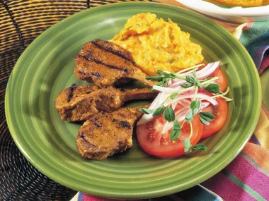 lamb tikkacutletswith kumara puree