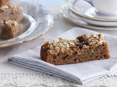 banana slice with muesli topping