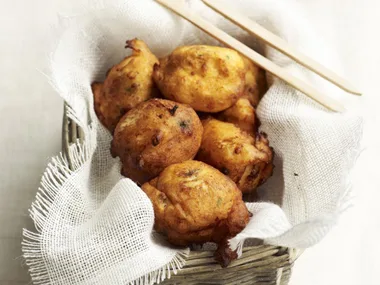 goat's cheese and potato fritters
