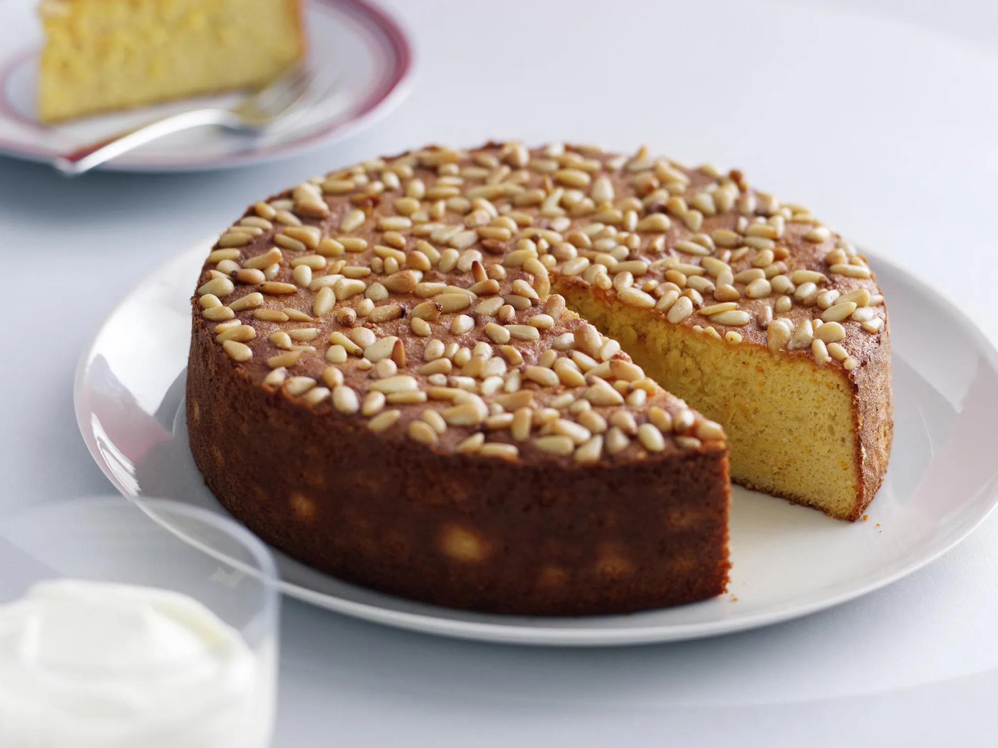 orange, almond and pine nut cake