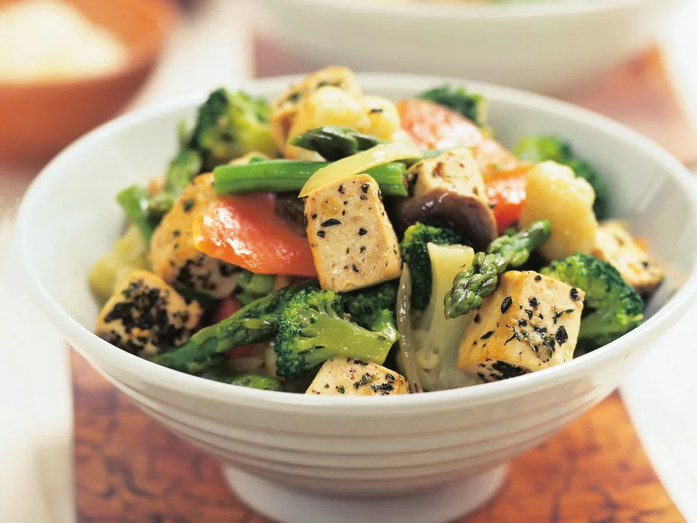 thyme and tofu stir-fry