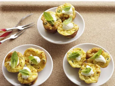 PEA AND PANCETTA FRITTATAS