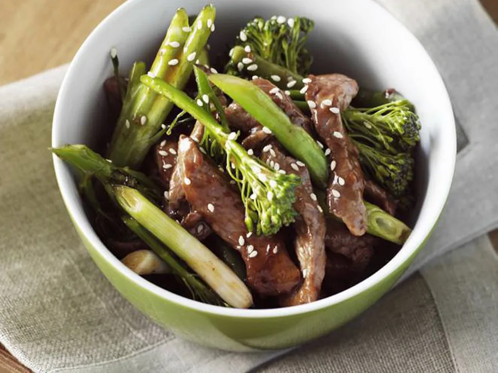 LAMB TERIYAKI WITH BROCCOLINI