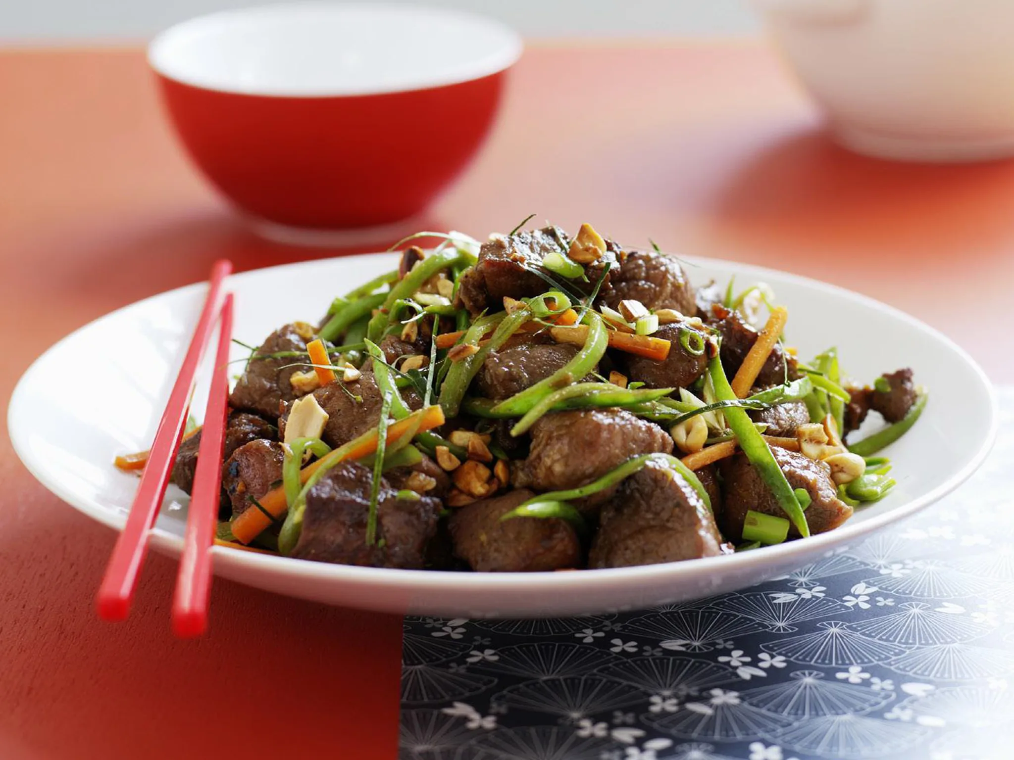 sticky pork with vegies