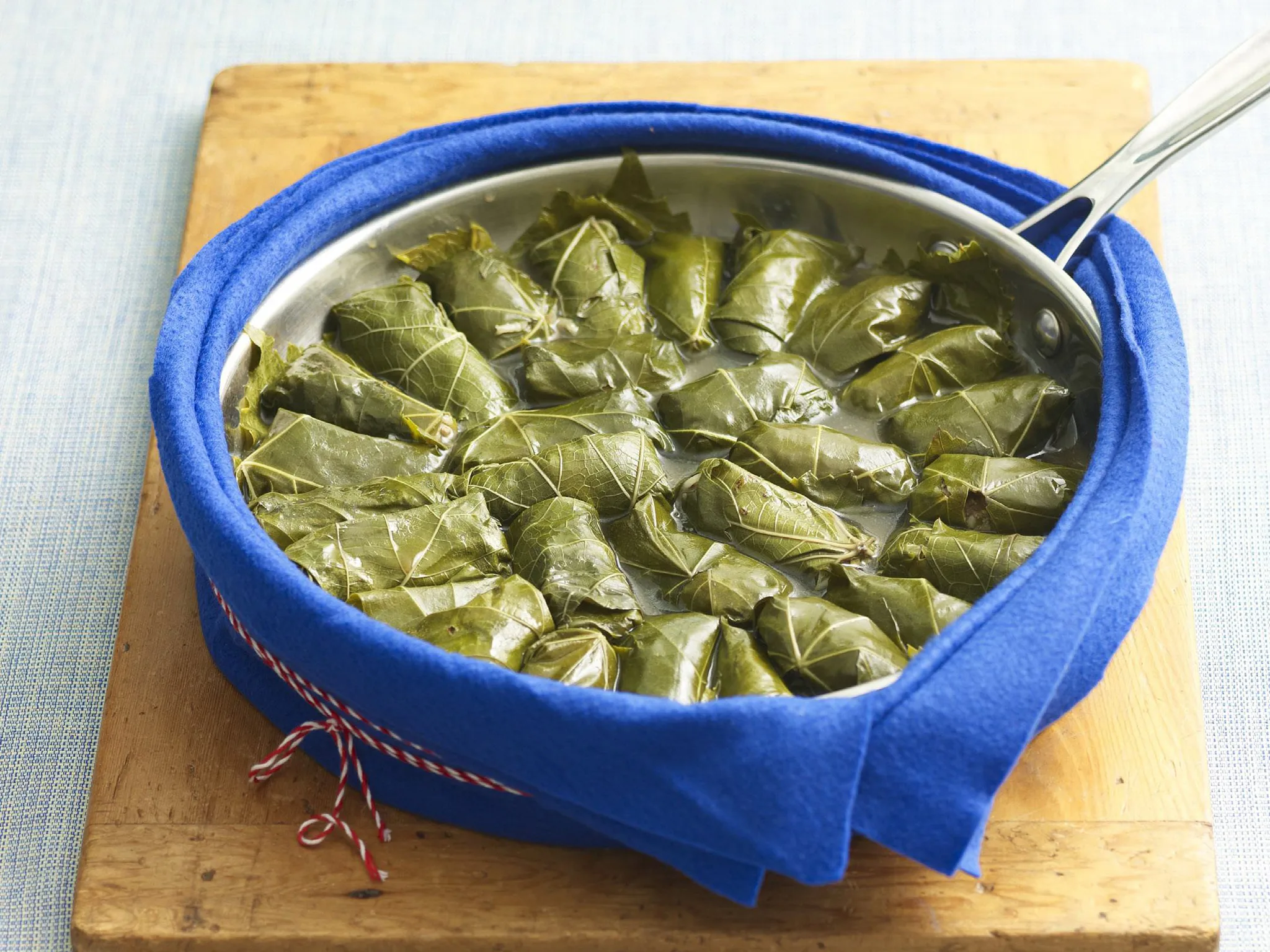 pork and pistachio dolmades