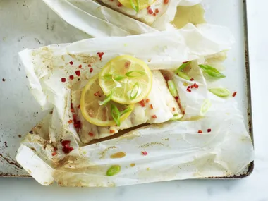 soy and citrus fish parcels