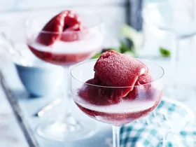 Mango & hibiscus sorbet