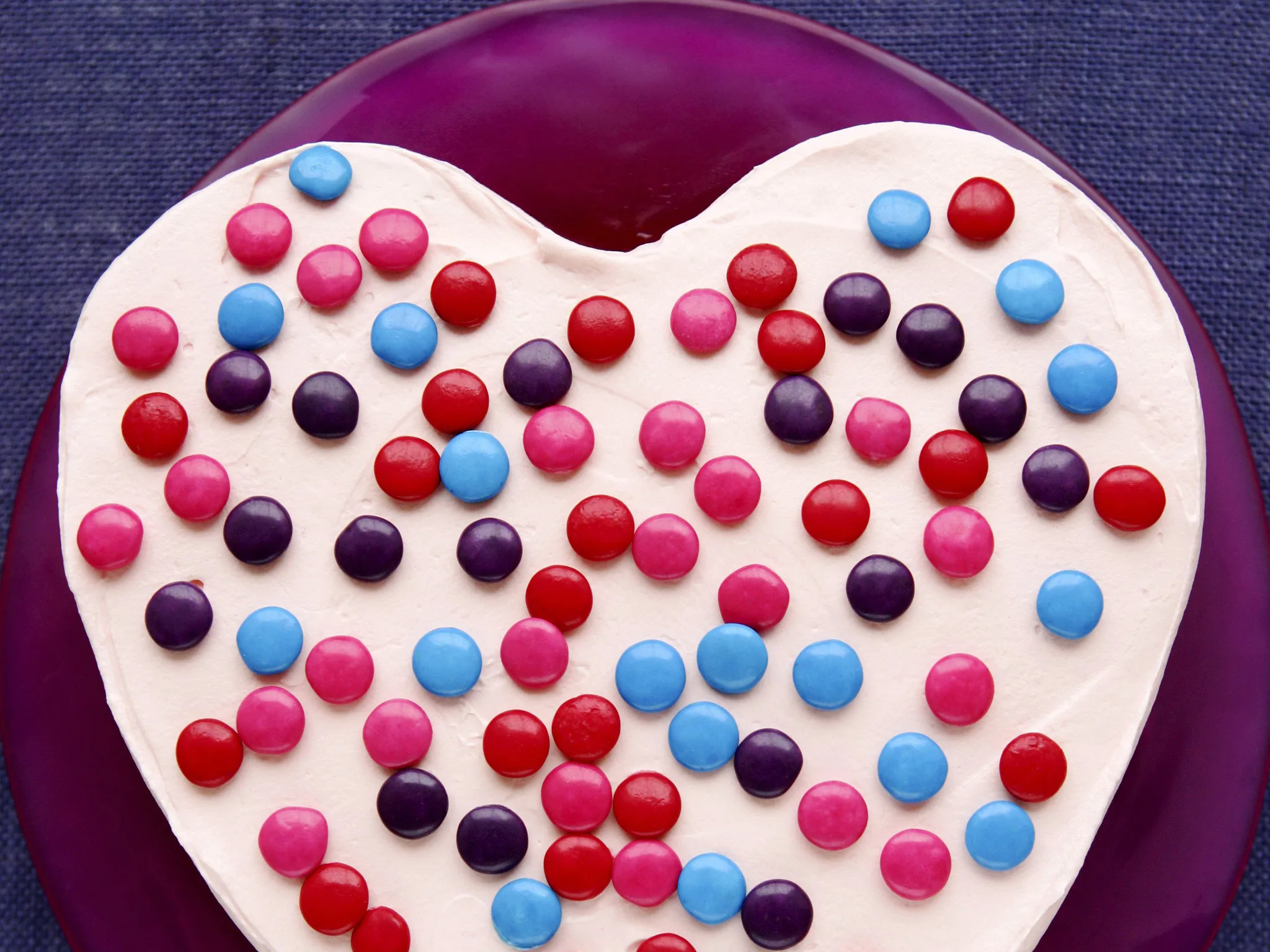 marbled ice-cream heart cake