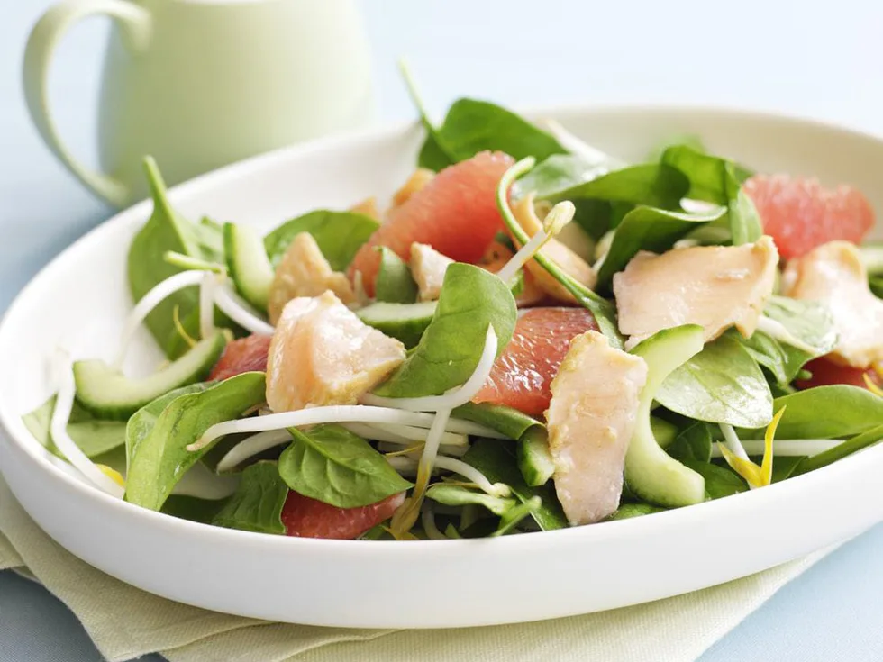 salmon & grapefruit salad