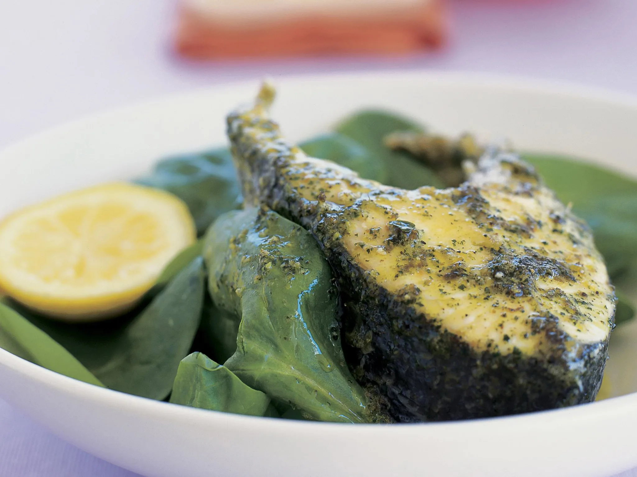 Fish cutlets with pesto butter