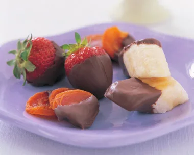 chocolate-dipped fruit