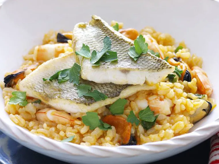 oven-baked seafood risotto