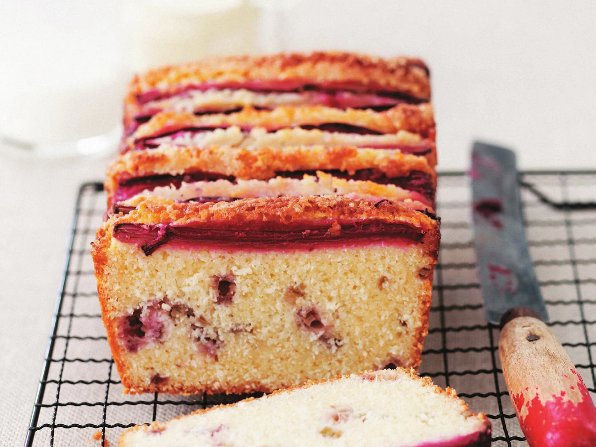 RHUBARB AND COCONUT CAKE