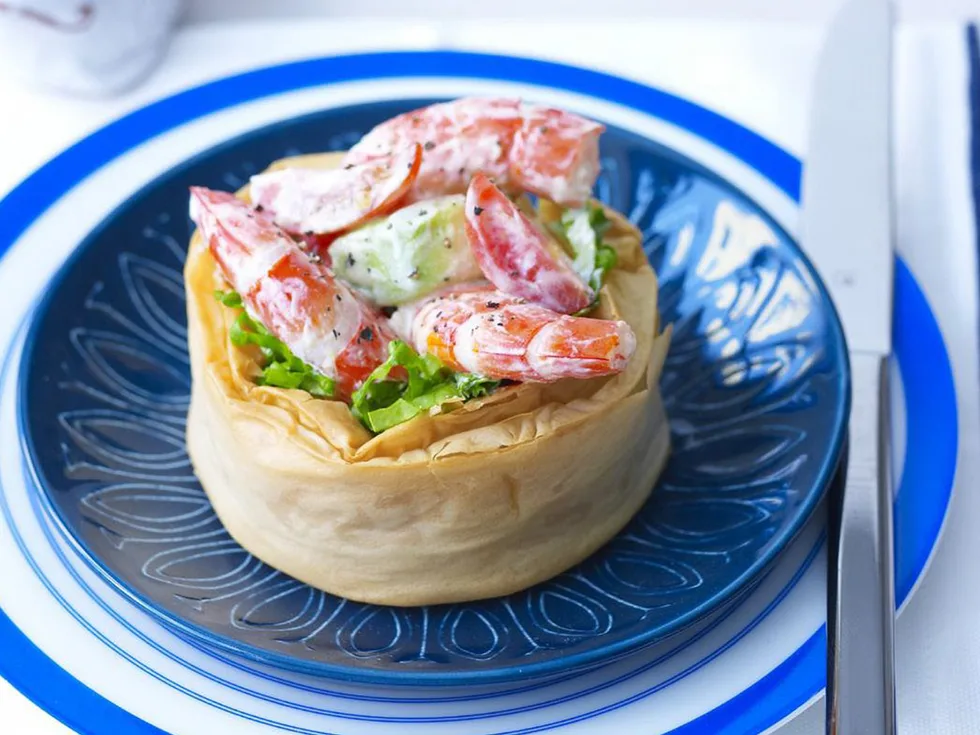 prawn fillo tarts