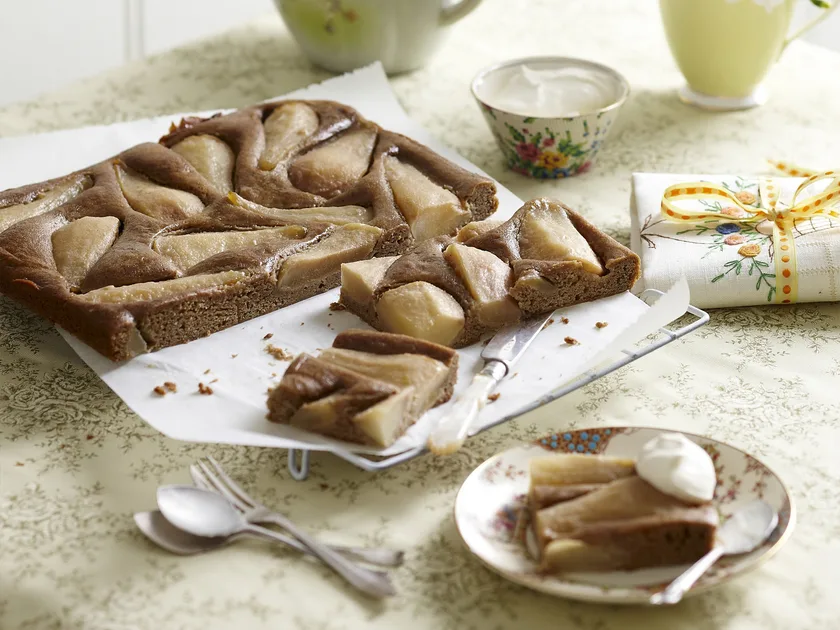 Caramelised pear and gingerbread slice | Women's Weekly Food