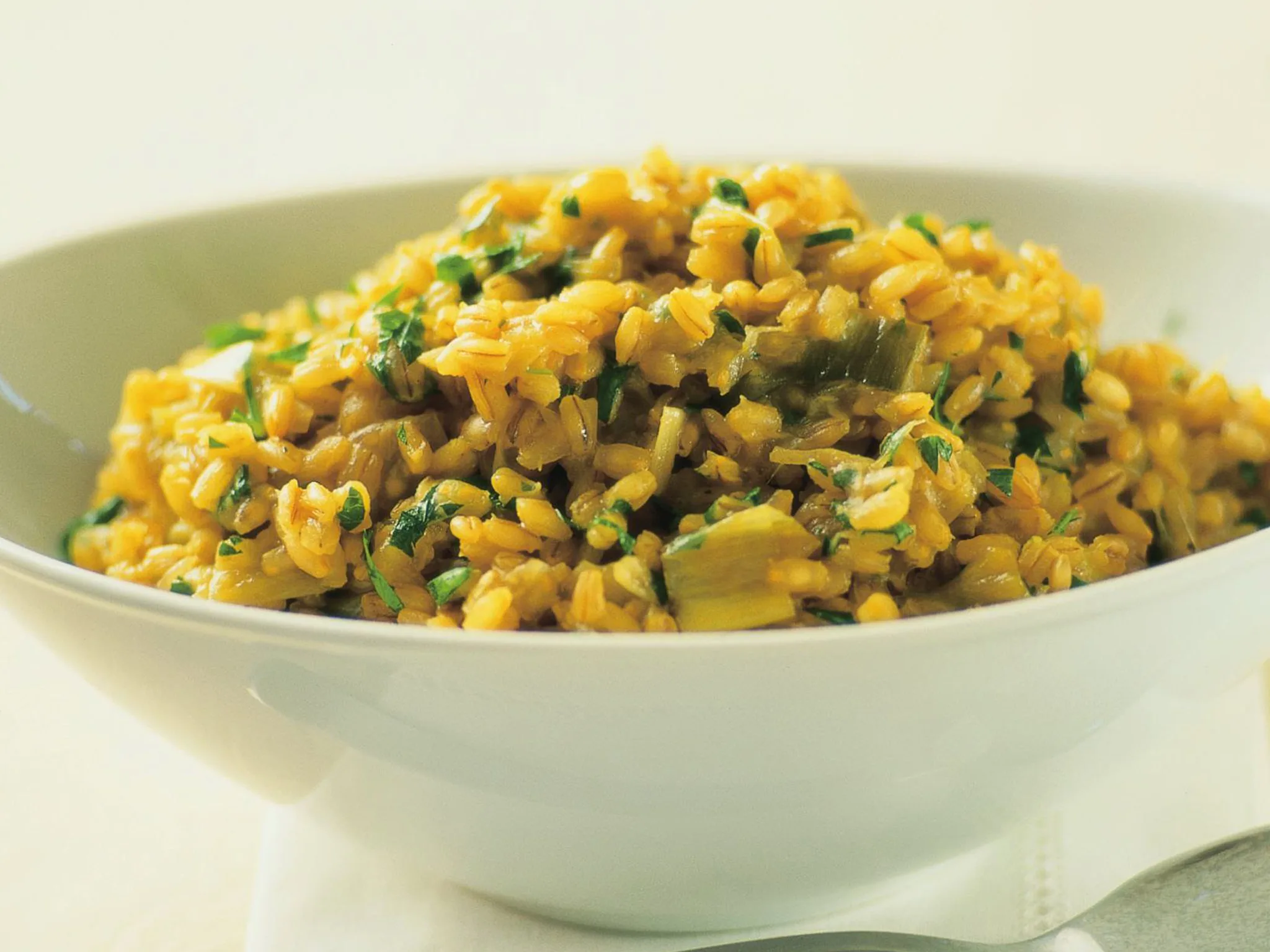 leek and saffron barley
